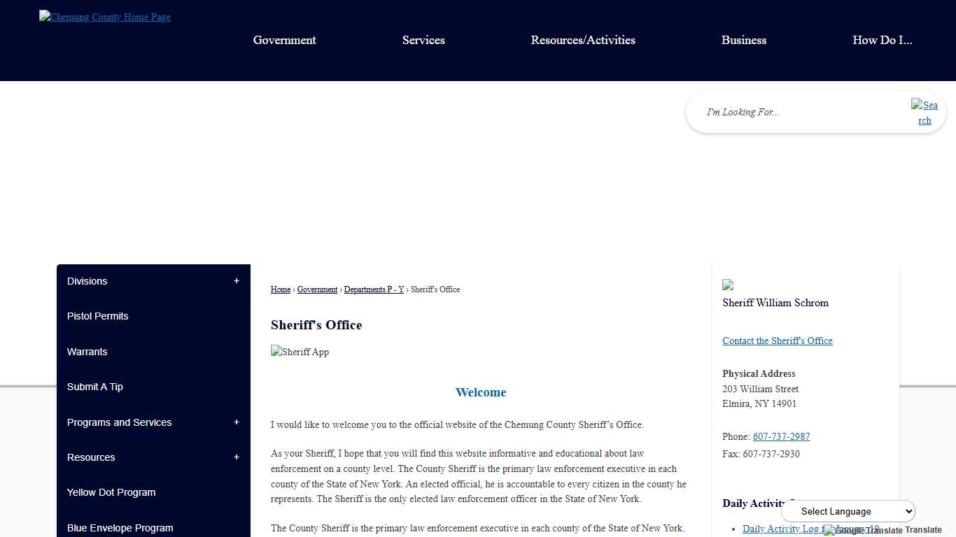 Sheriff's Office | Chemung County, NY